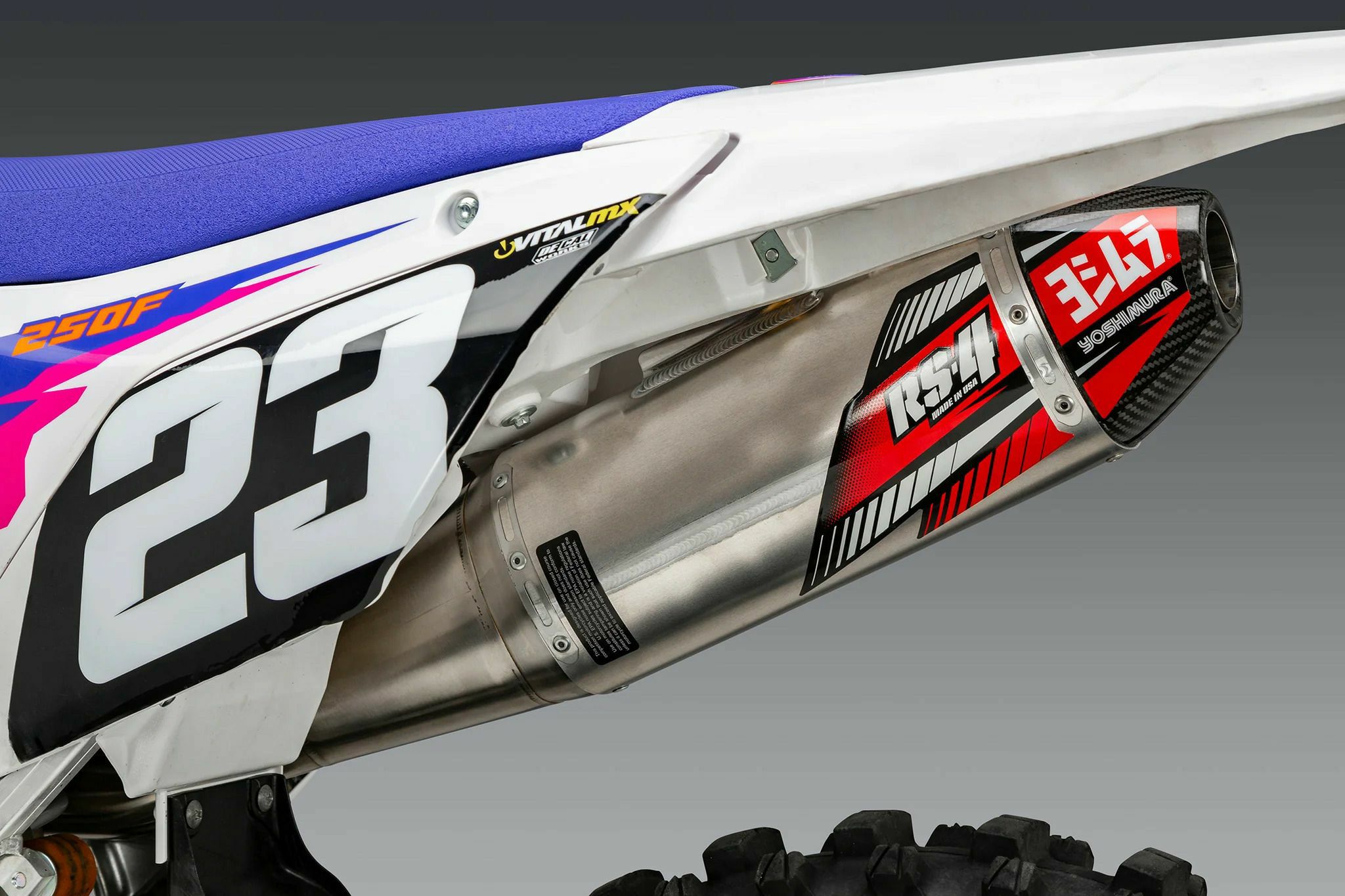 ヘ*生様 KX250 2024？ USヨシムラ スリップオンマフラー USヨシムラ RS-4 スリップオンマフラー Yamaha YZ250F (2024)