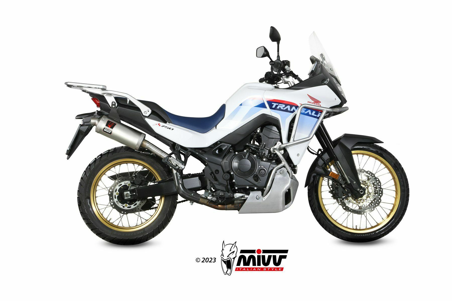 MIVV スリップオンマフラー DAKAR ステンレス HONDA トランザルプ750