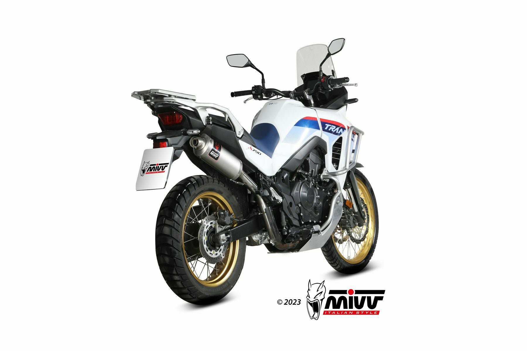 MIVV スリップオンマフラー DAKAR ステンレス HONDA トランザルプ750