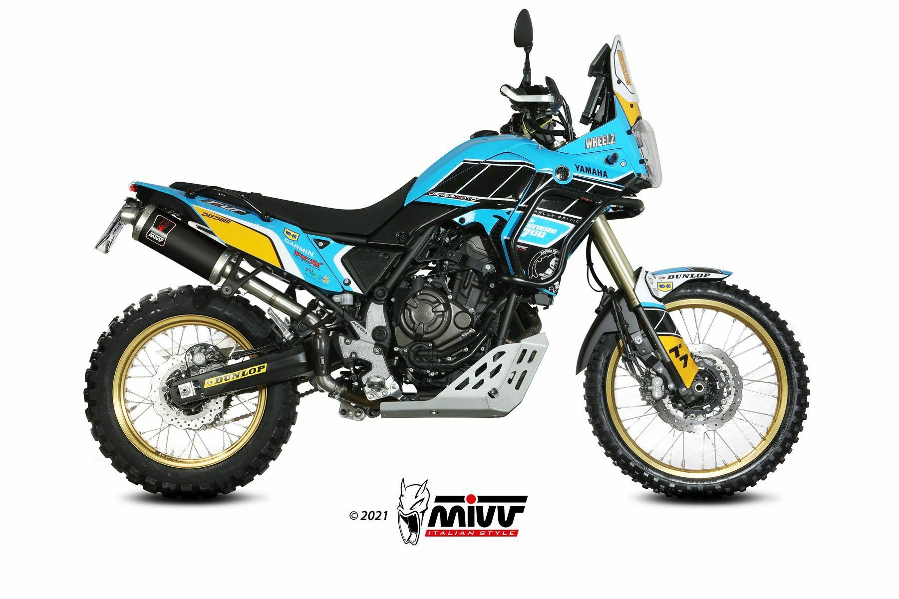 MIVV スリップオンマフラー DAKAR ブラックステンレス YAMAHA テネレ