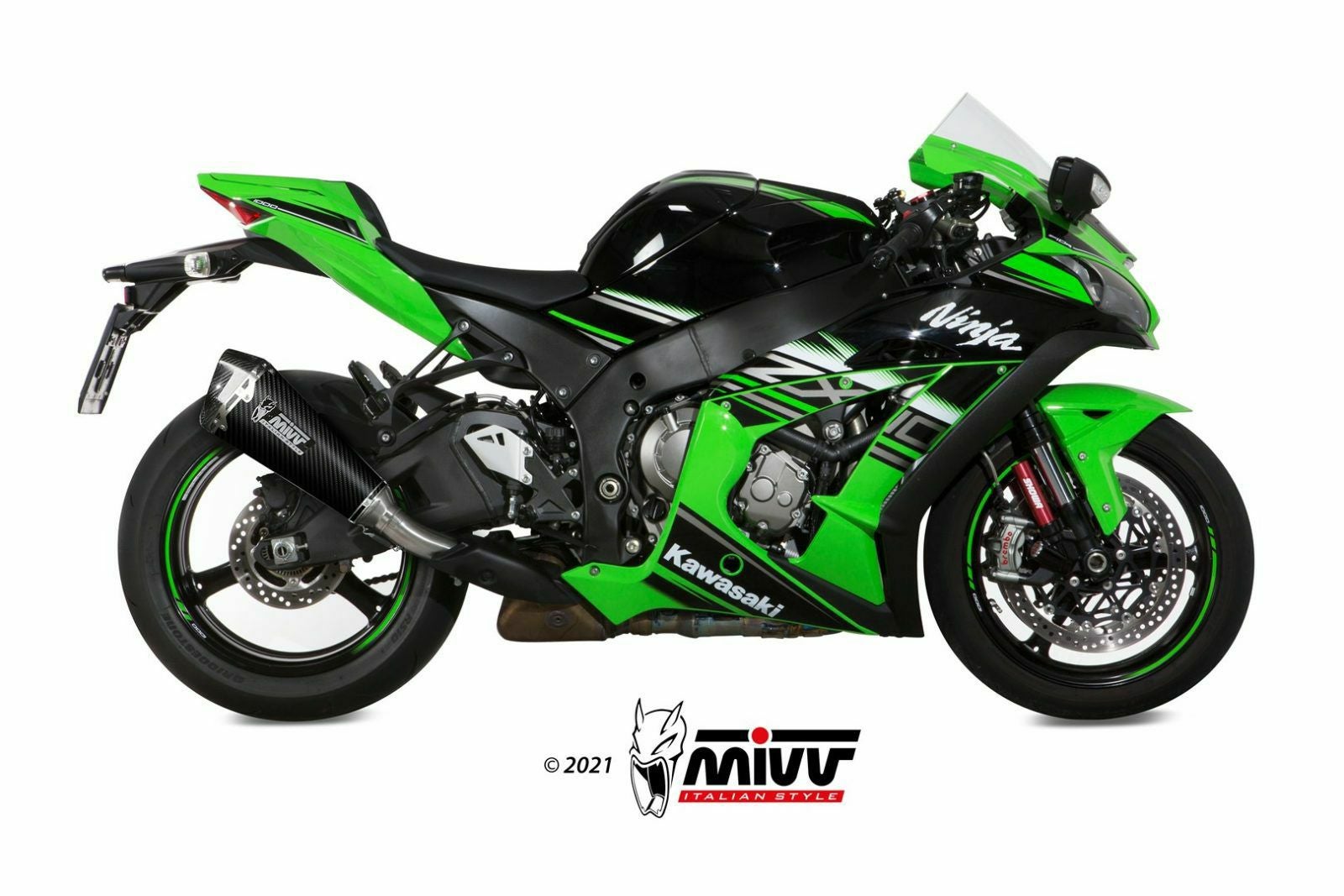 MIVV スリップオンマフラー DELTA RACE カーボン KAWASAKI ZX-10R