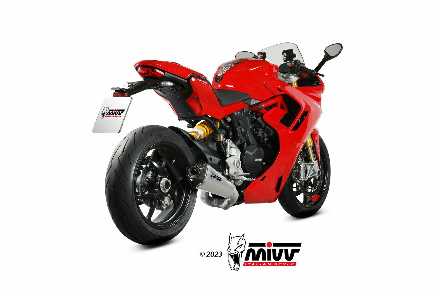 MIVV スリップオンマフラー DELTA RACE ステンレス DUCATI スーパー