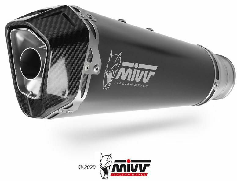 MIVV スリップオンマフラー DELTA RACE ブラックステンレス BMW