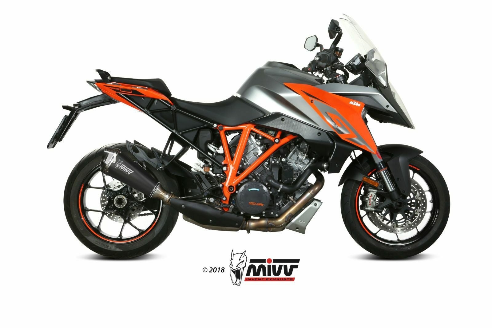 MIVV スリップオンマフラー DELTA RACE ブラックステンレス KTM 1290