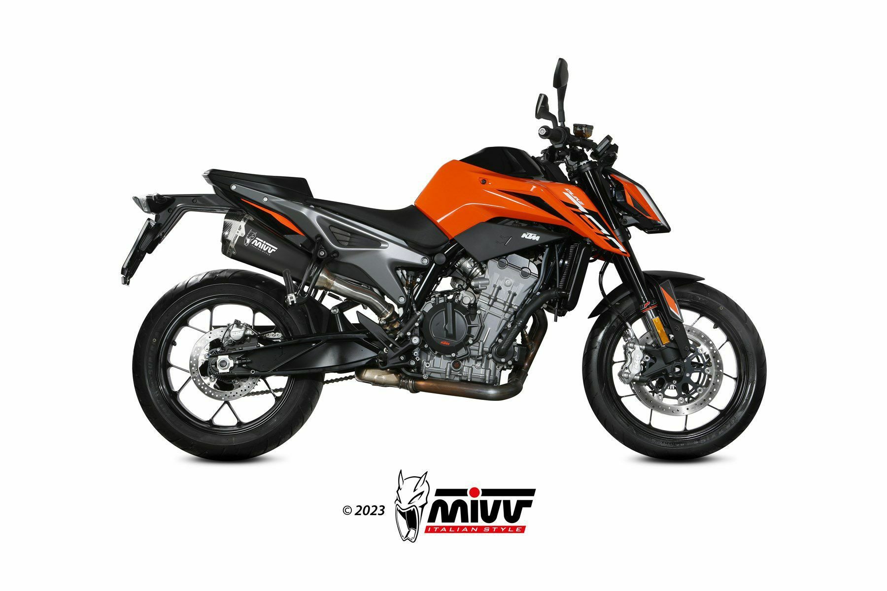 MIVV スリップオンマフラー DELTA RACE ブラックステンレス KTM 790