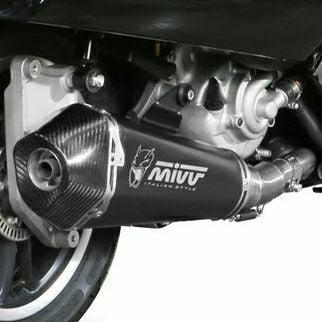 MIVV スリップオンマフラー DELTA RACE ブラックステンレス VESPA GTS