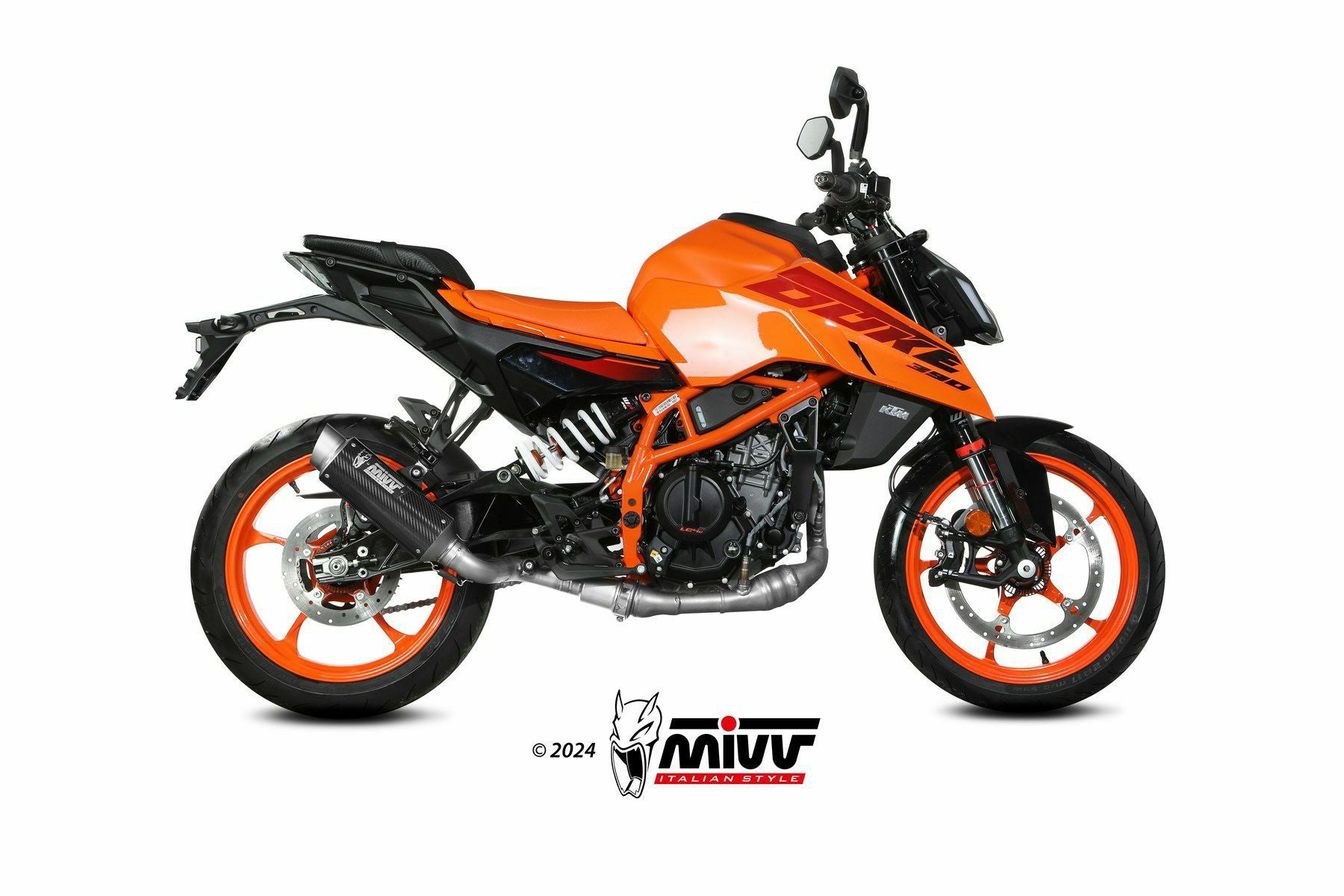 KTM390アドベンチャー MIVV カーボンファイバー スリップオンマフラー