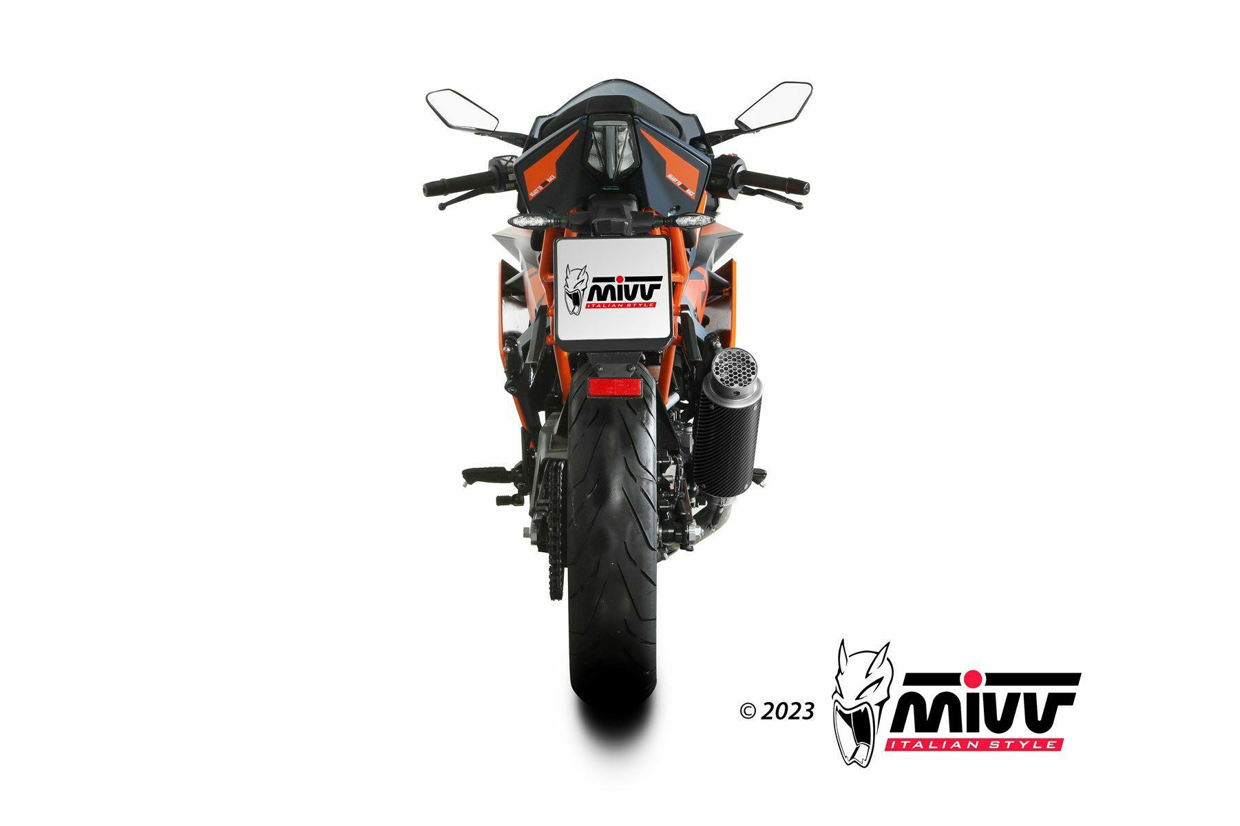 MIVV スリップオンマフラー GP PRO カーボン KTM RC390 (2021-2024