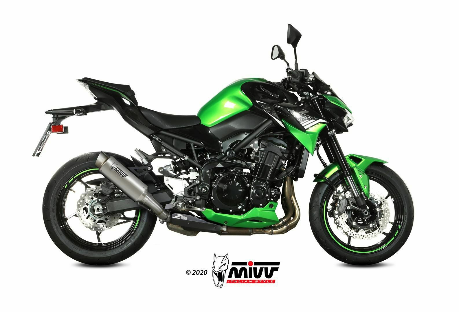 MIVV スリップオンマフラー GP PRO チタン KAWASAKI Z900 (2020-2024)