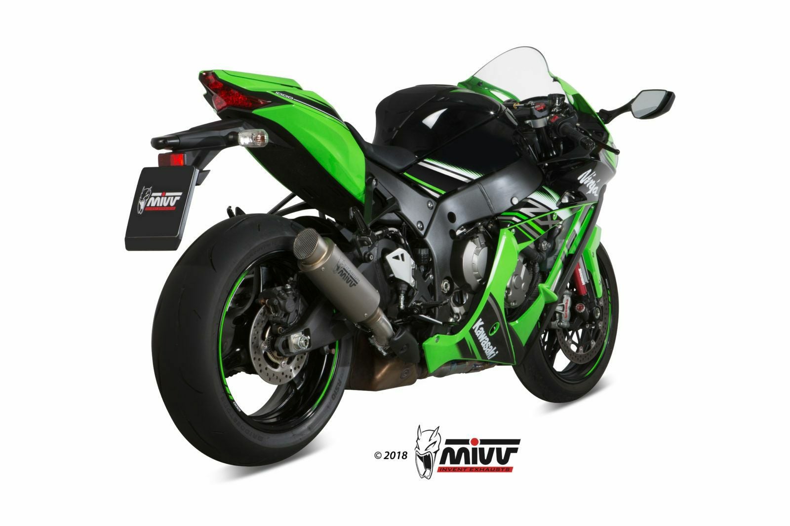 MIVV スリップオンマフラー GP PRO チタン KAWASAKI ZX-10R (2016-2024
