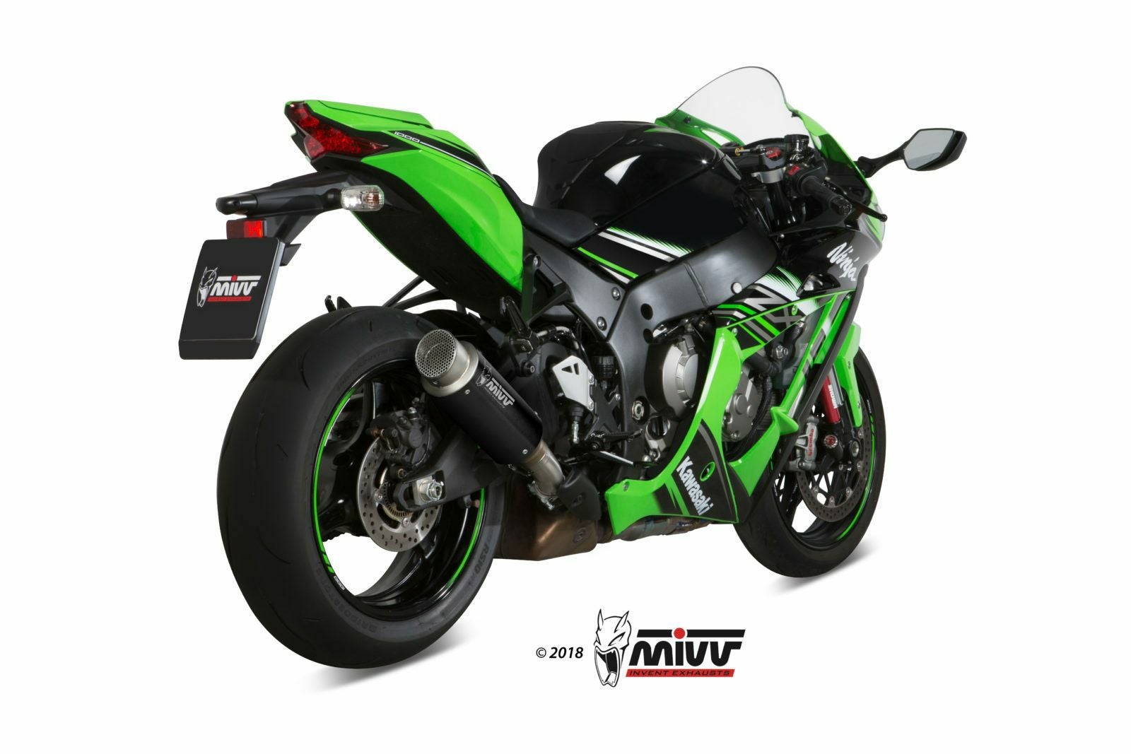 MIVV スリップオンマフラー GP PRO ブラックステンレス KAWASAKI ZX