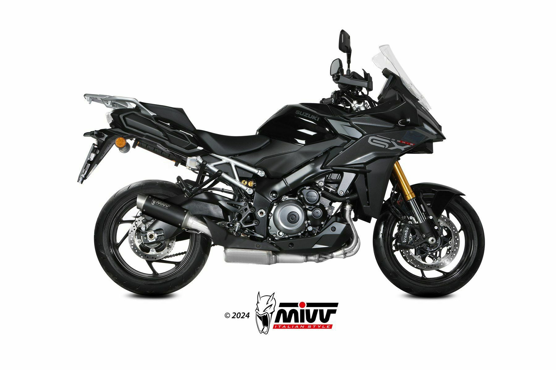 MIVV スリップオンマフラー GP PRO ブラックステンレス SUZUKI GSX