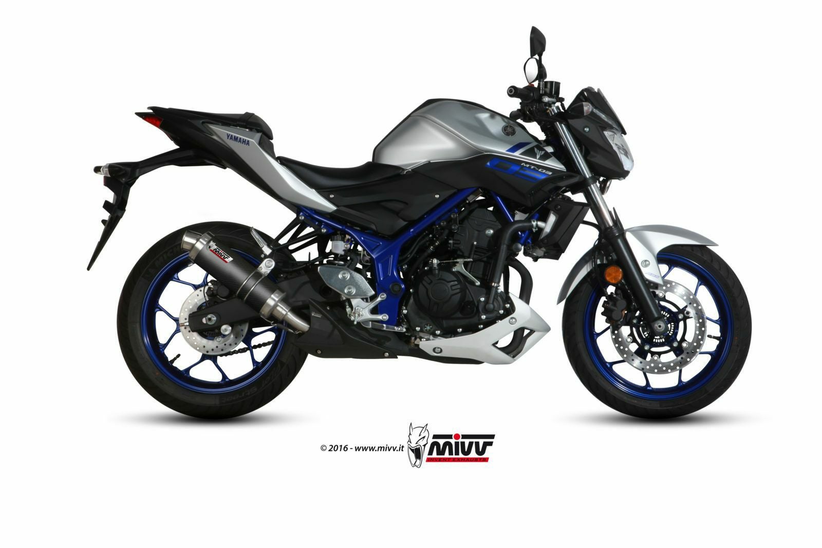 MIVV スリップオンマフラー GP カーボン YAMAHA MT-03 (2016-2024)