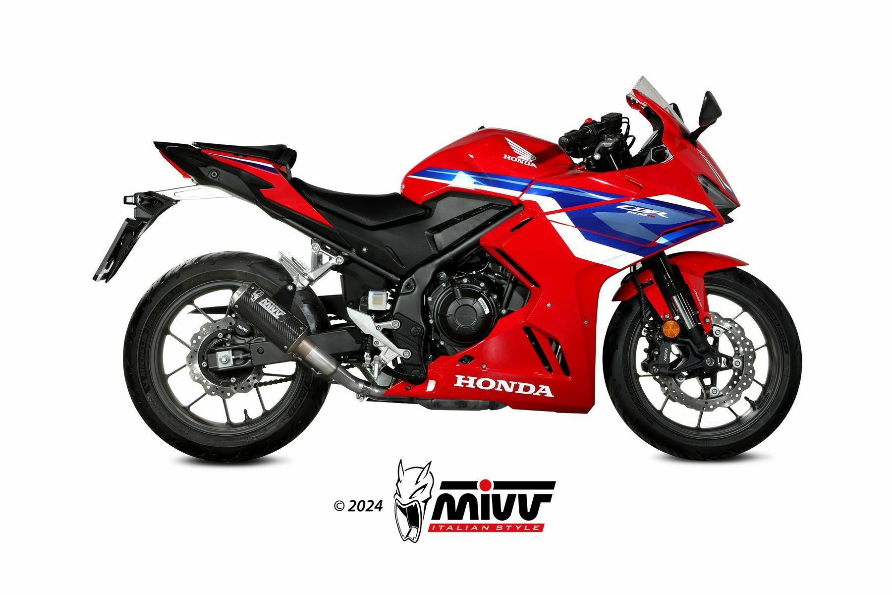 MIVV スリップオンマフラー MK3 カーボン HONDA CBR500R (2024)