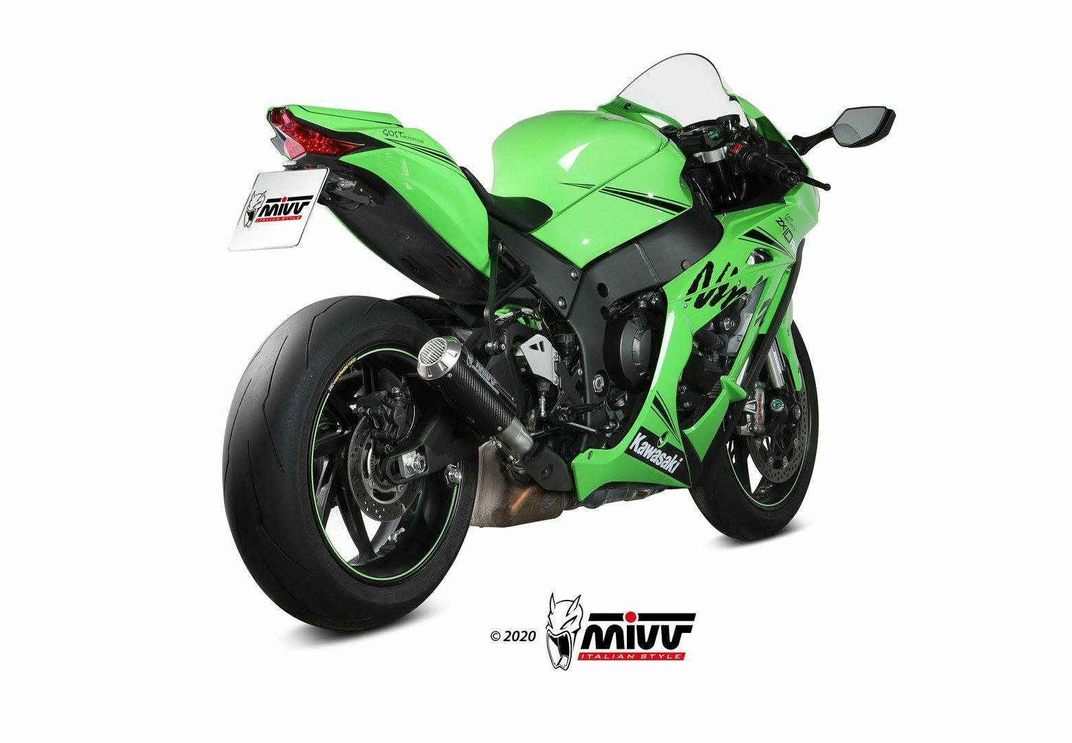 MIVV スリップオンマフラー カーボンエンド　zx-10r MIVV スリップオンマフラー MK3 カーボン KAWASAKI ZX-10R (2016-2024