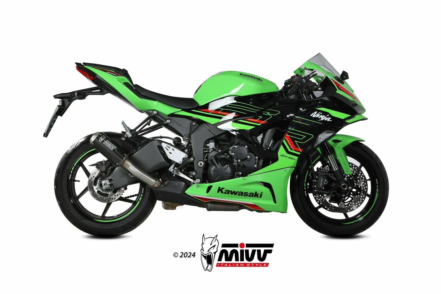 MIVV スリップオンマフラー MK3 カーボン KAWASAKI ZX-6R (2021-2024)