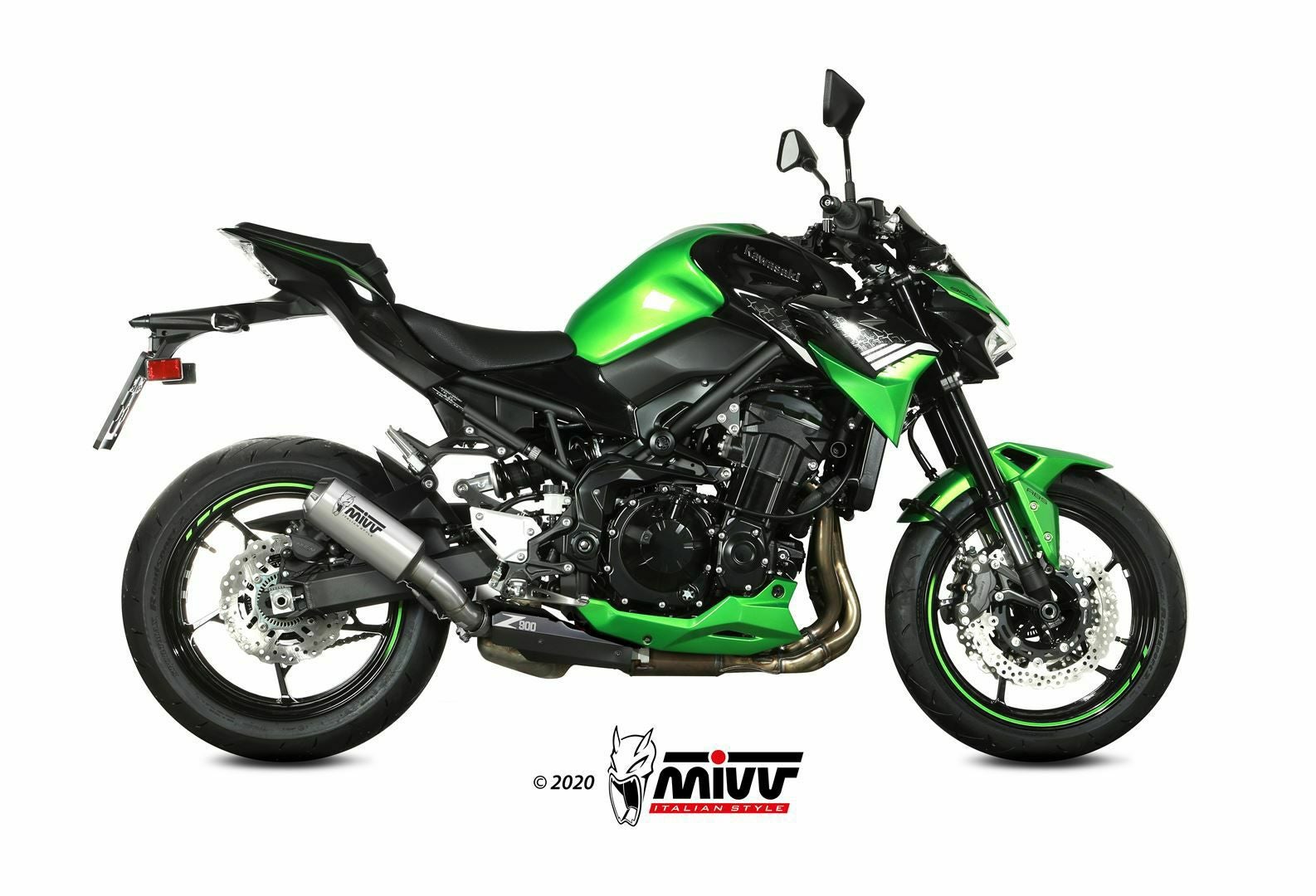 MIVV スリップオンマフラー MK3 ステンレス KAWASAKI Z900 (2020-2024)