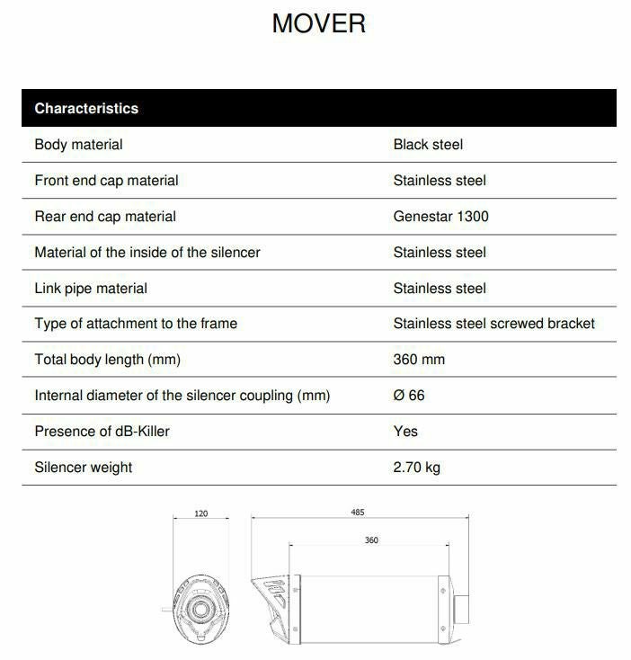 MIVV スリップオンマフラー MOVER ブラックステンレス SUZUKI