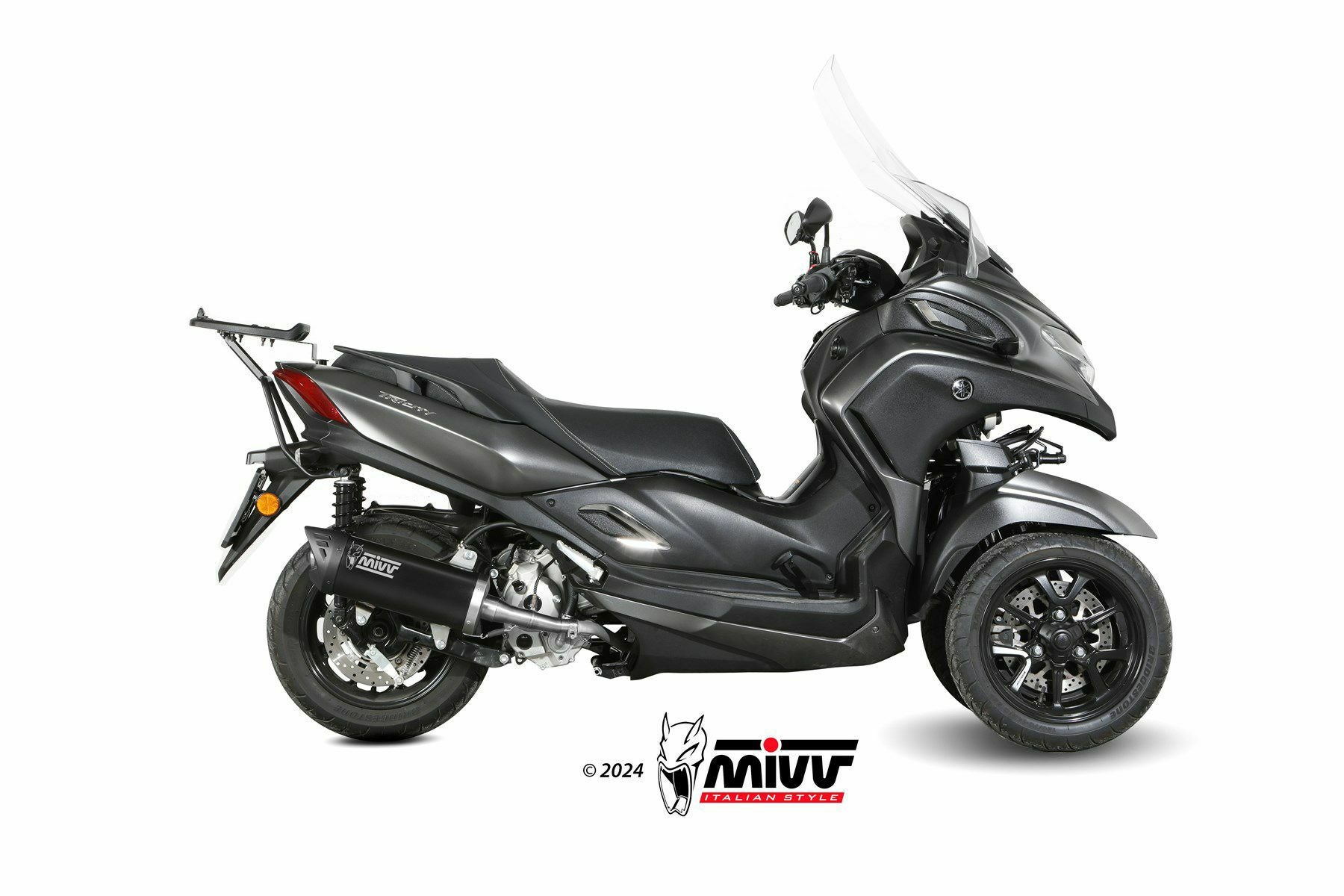 MIVV スリップオンマフラー MOVER ブラックステンレス YAMAHA