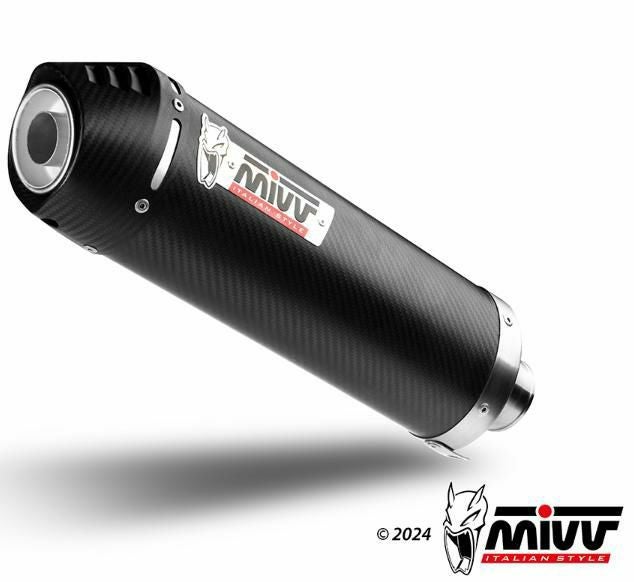 MIVV スリップオンマフラー OVAL カーボン/カーボンキャップ BMW