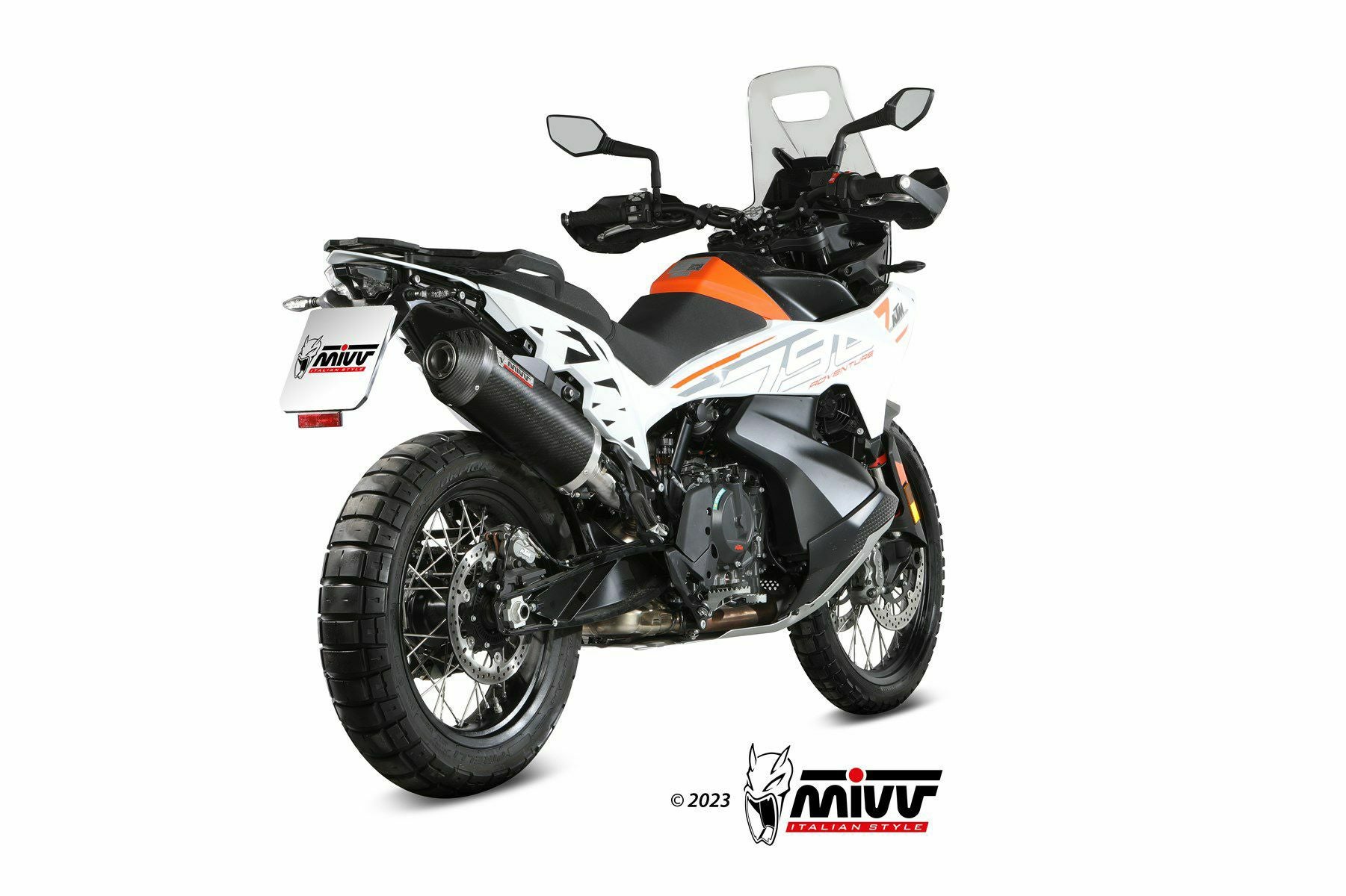MIVV スリップオンマフラー OVAL カーボン/カーボンキャップ KTM 790