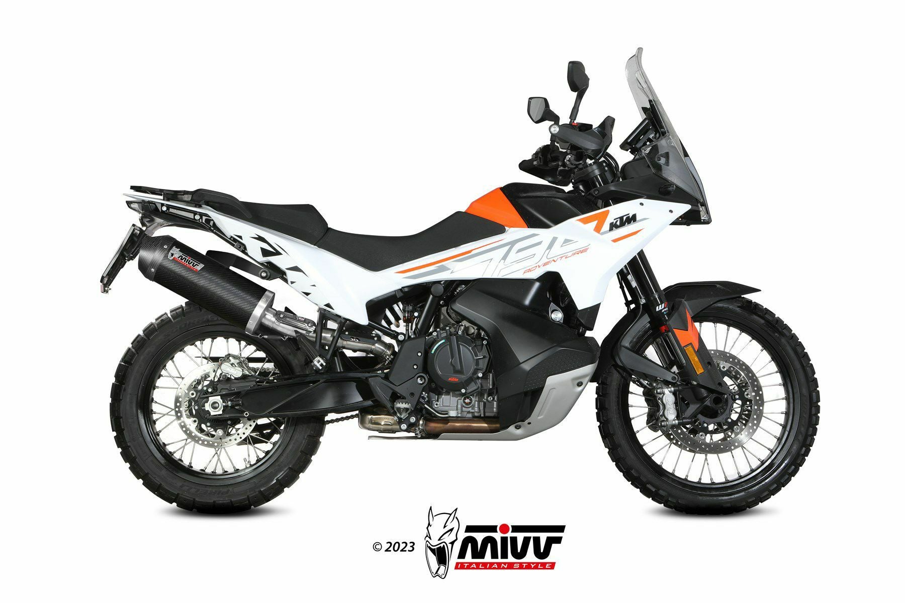 MIVV スリップオンマフラー OVAL カーボン/カーボンキャップ KTM 790