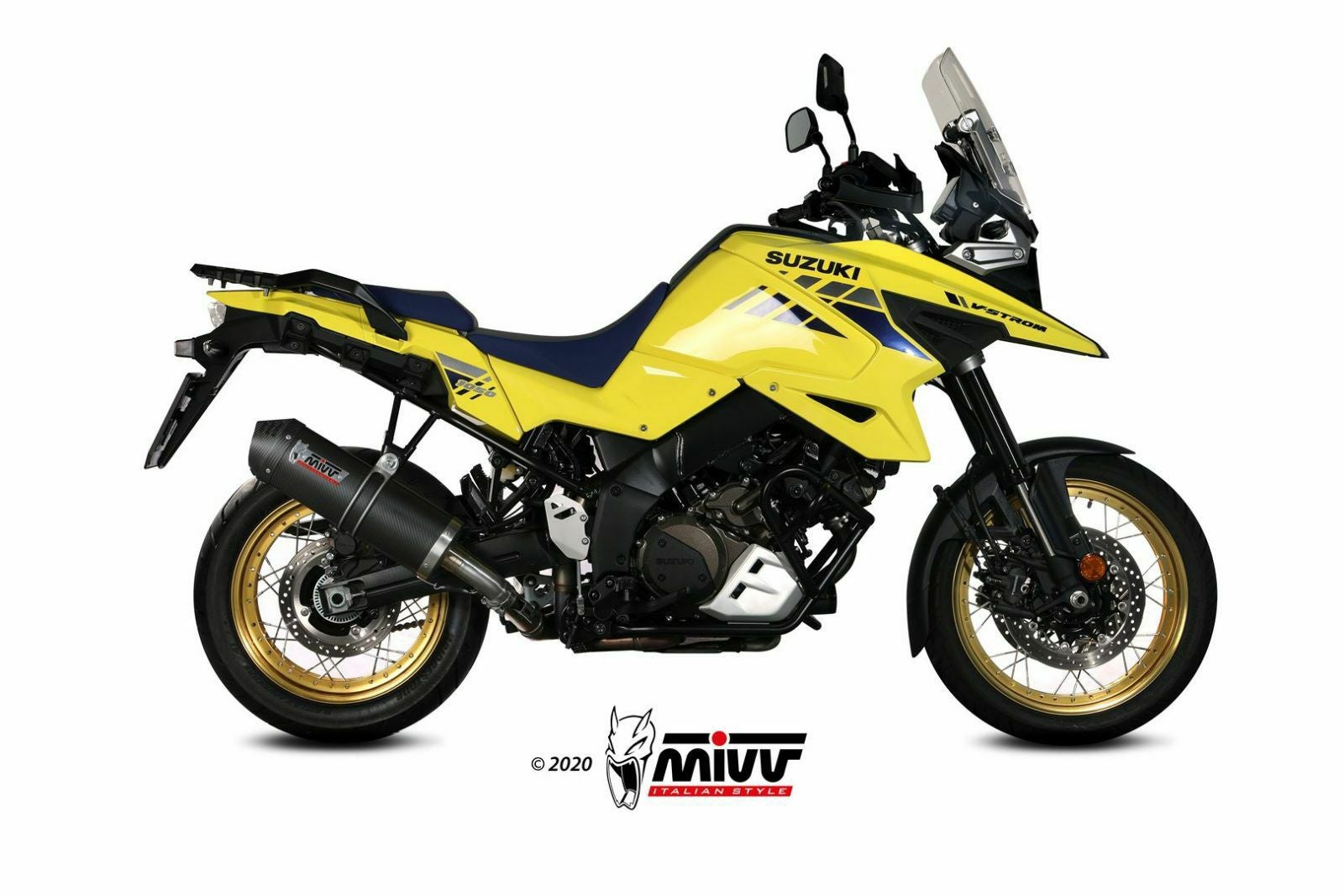 MIVV スリップオンマフラー OVAL カーボン/カーボンキャップ SUZUKI V