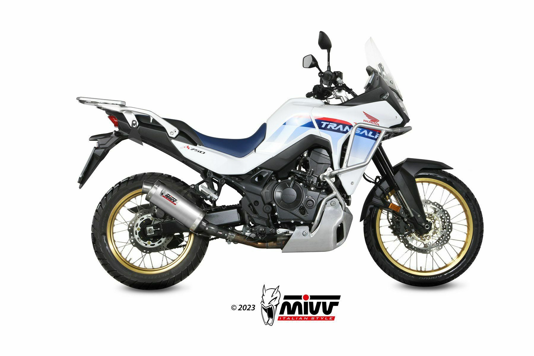 MIVV スリップオンマフラー OVAL ステンレス HONDA トランザルプ750