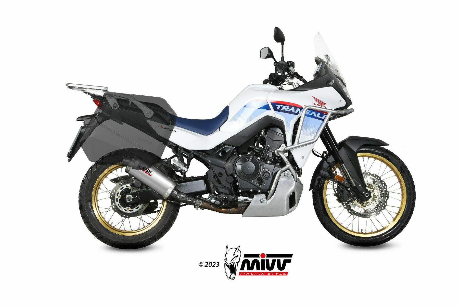 MIVV スリップオンマフラー OVAL ステンレス HONDA トランザルプ750