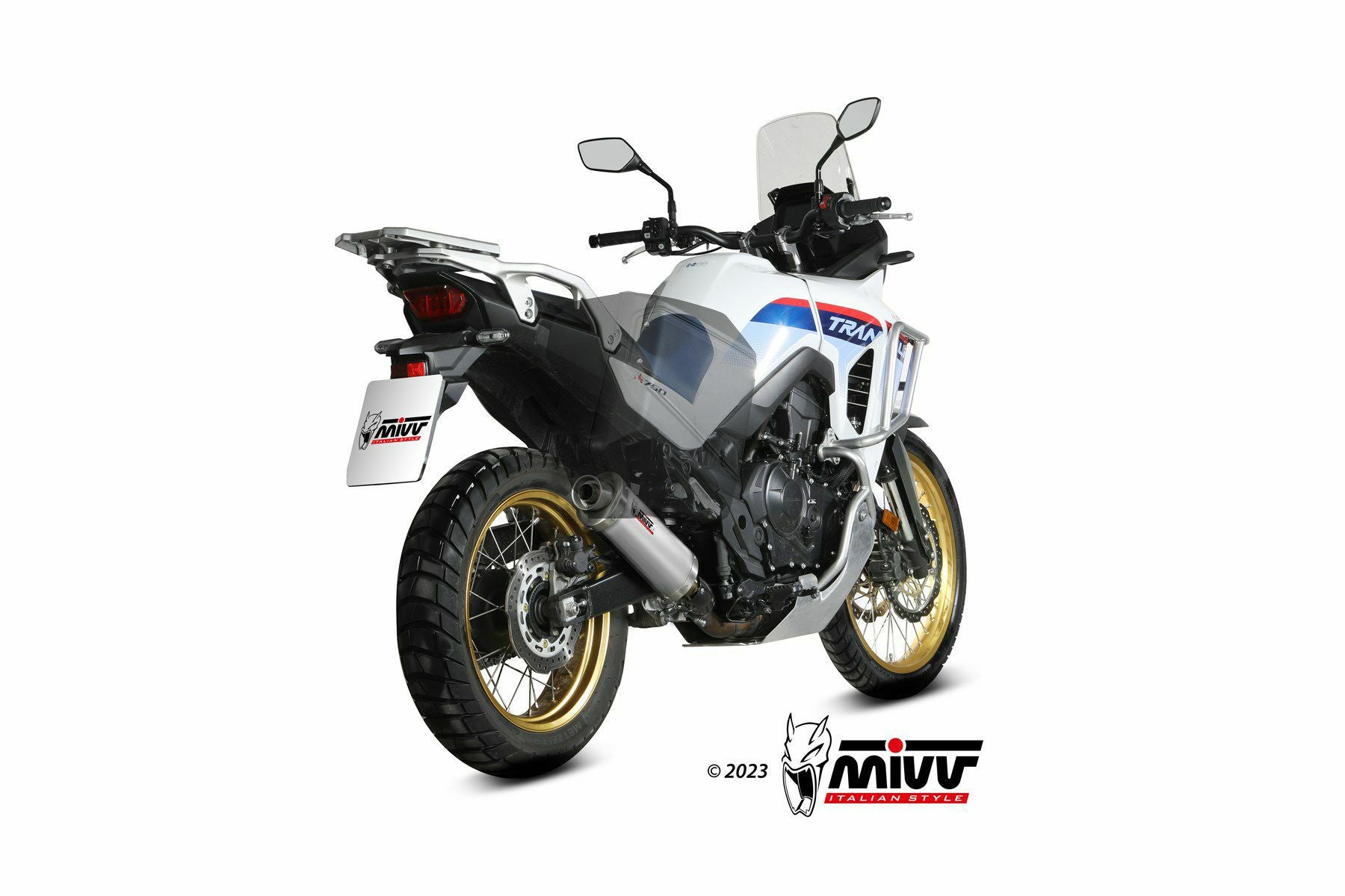 MIVV スリップオンマフラー OVAL ステンレス HONDA トランザルプ750