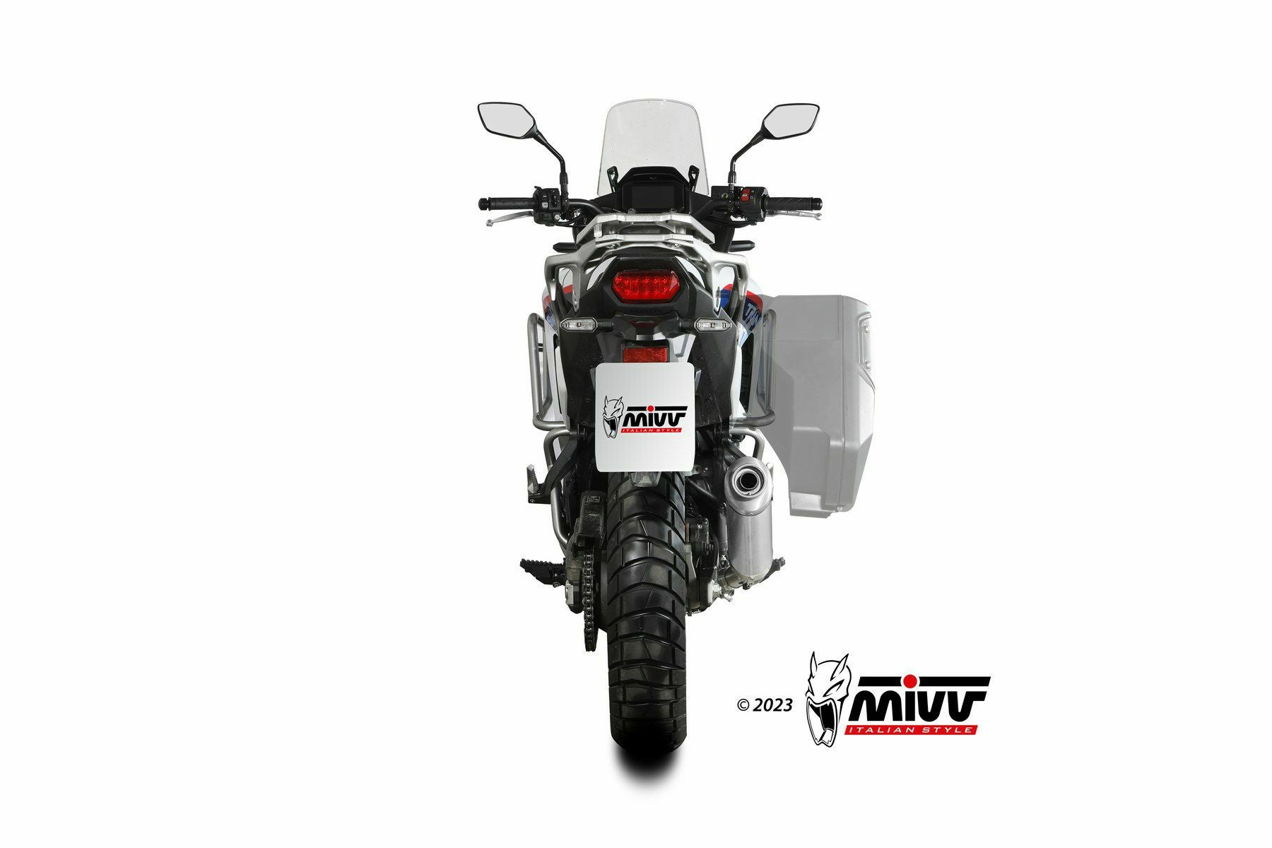 MIVV スリップオンマフラー OVAL ステンレス HONDA トランザルプ750