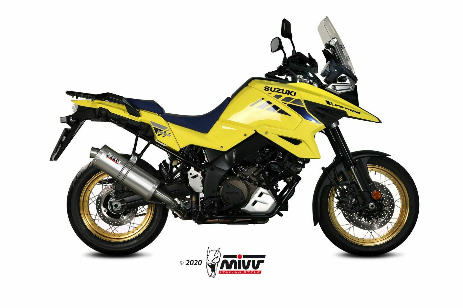 MIVV スリップオンマフラー OVAL ステンレス SUZUKI Vストローム1050