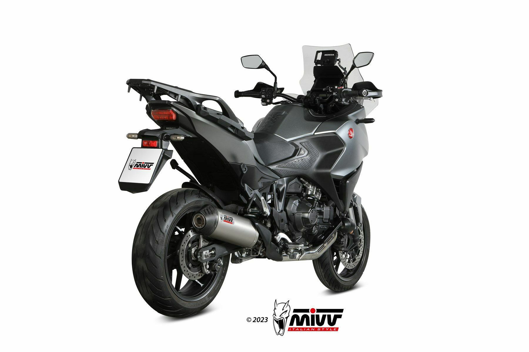 MIVV スリップオンマフラー OVAL チタン/カーボンキャップ HONDA