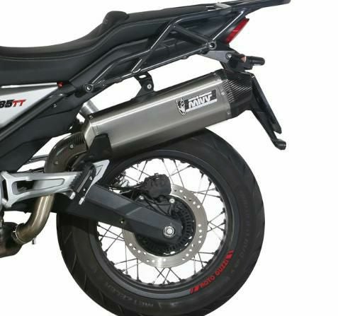 V85TT 19- スリップオンマフラー Eマーク付き チタン サテン ZARD