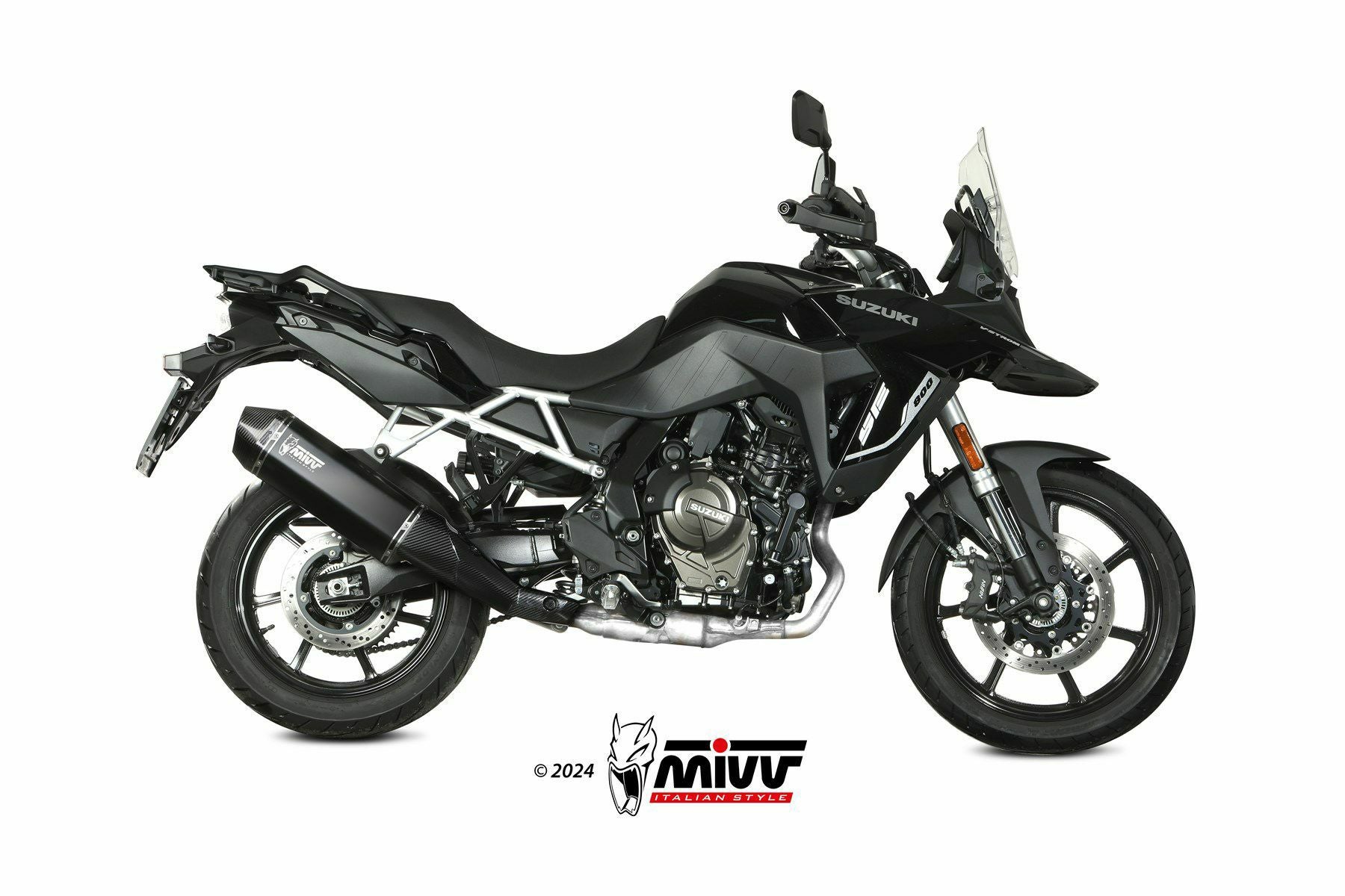 MIVV スリップオンマフラー SPEED EDGE ブラックステンレス SUZUKI V