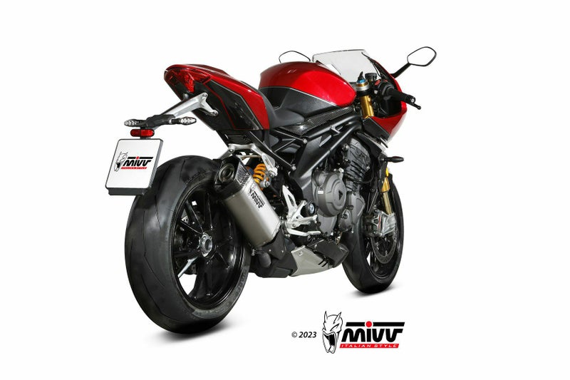 MIVV スリップオンマフラー SR-1 チタン TRIUMPH スピードトリプル 