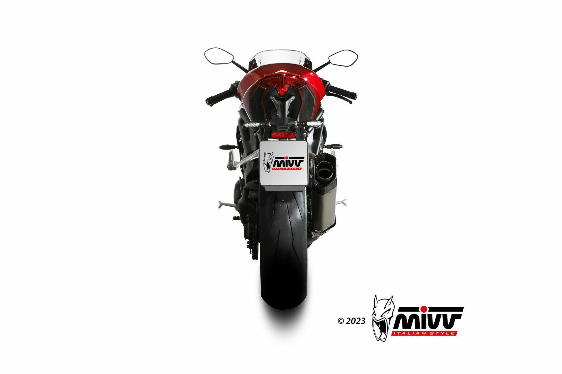 MIVV スリップオンマフラー SR-1 チタン TRIUMPH スピードトリプル