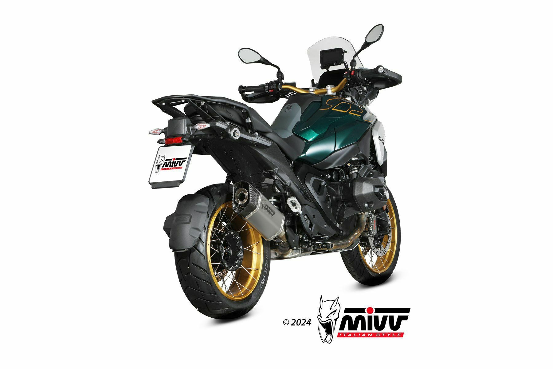 MIVV スリップオンマフラー SR-1 チタン シルバー BMW R1300GS (2024-)
