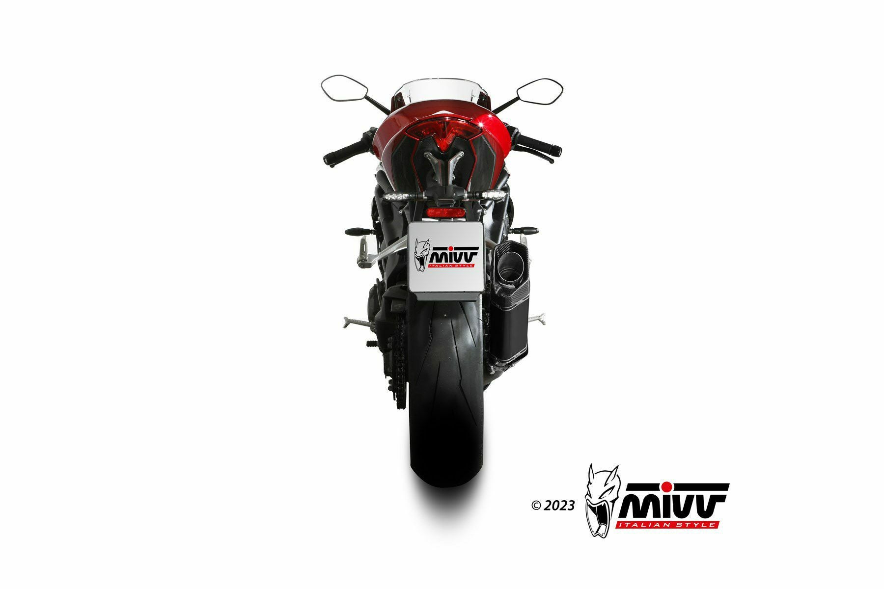 MIVV スリップオンマフラー SR-1 ブラックチタン TRIUMPH スピード