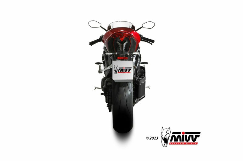MIVV スリップオンマフラー SR-1 ブラックチタン TRIUMPH スピード 