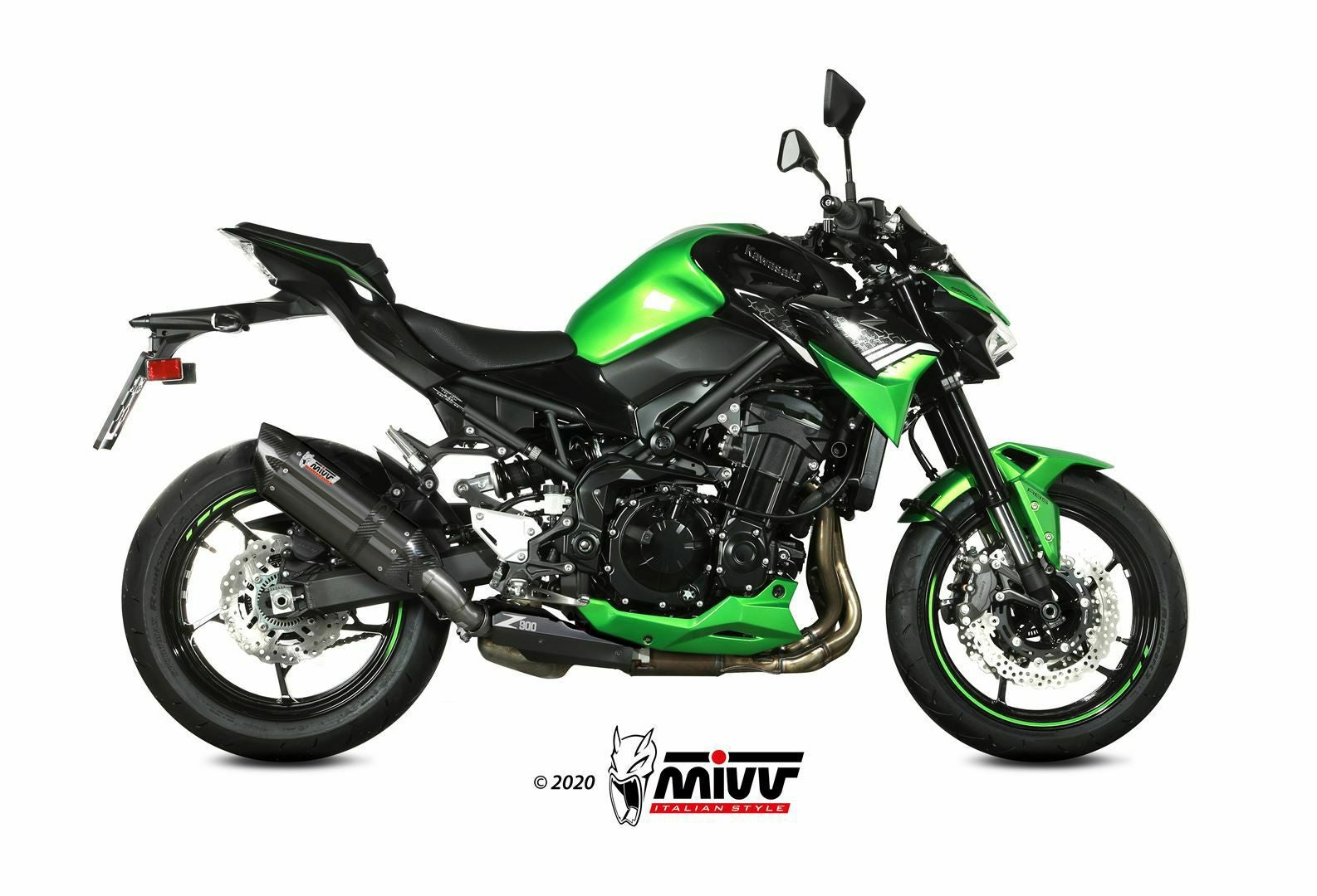 MIVV スリップオンマフラー SUONO ブラックステンレス KAWASAKI Z900