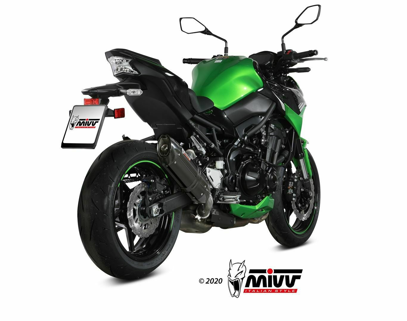 MIVV スリップオンマフラー SUONO ブラックステンレス KAWASAKI Z900