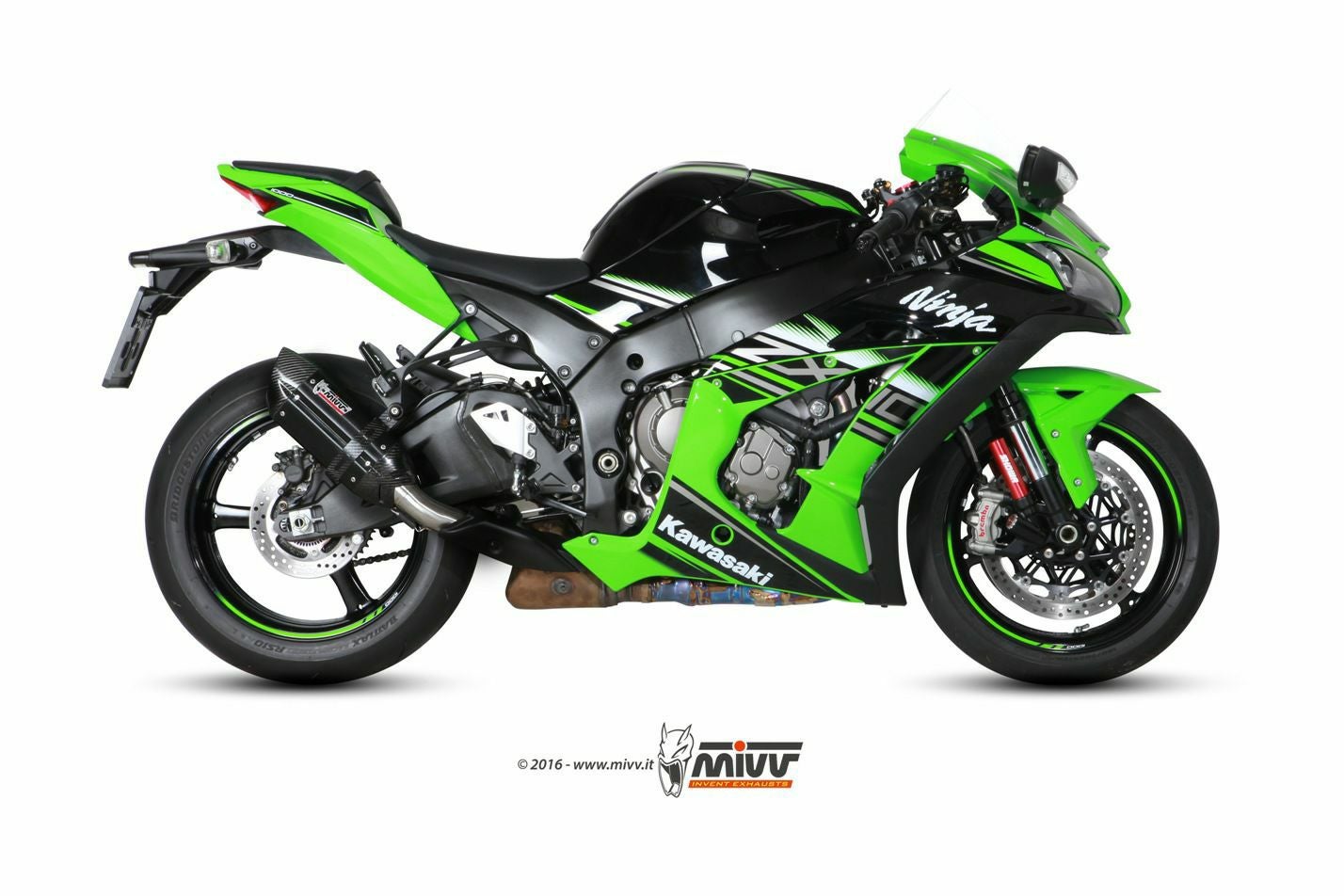 MIVV スリップオンマフラー SUONO ブラックステンレス KAWASAKI ZX-10R
