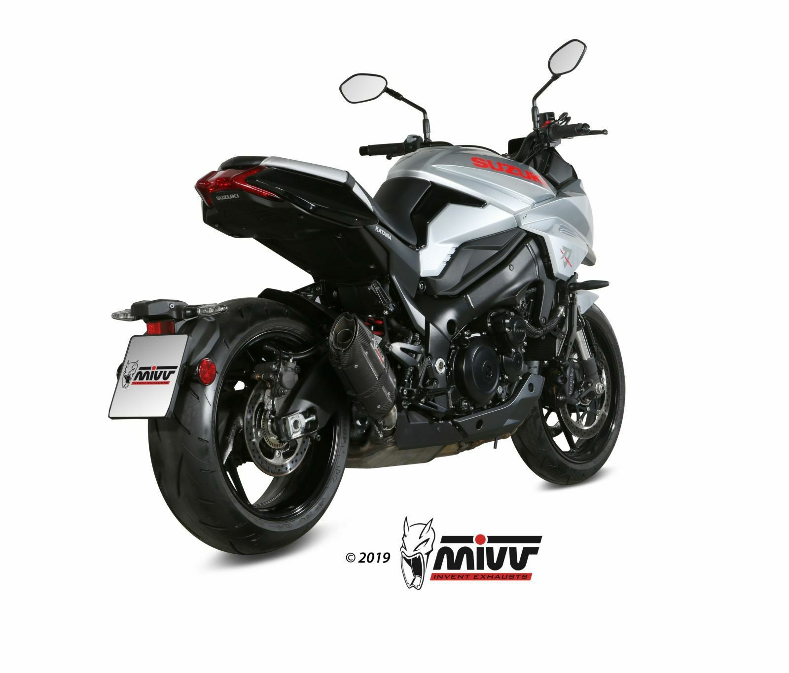MIVV スリップオンマフラー SUONO ブラックステンレス SUZUKI カタナ