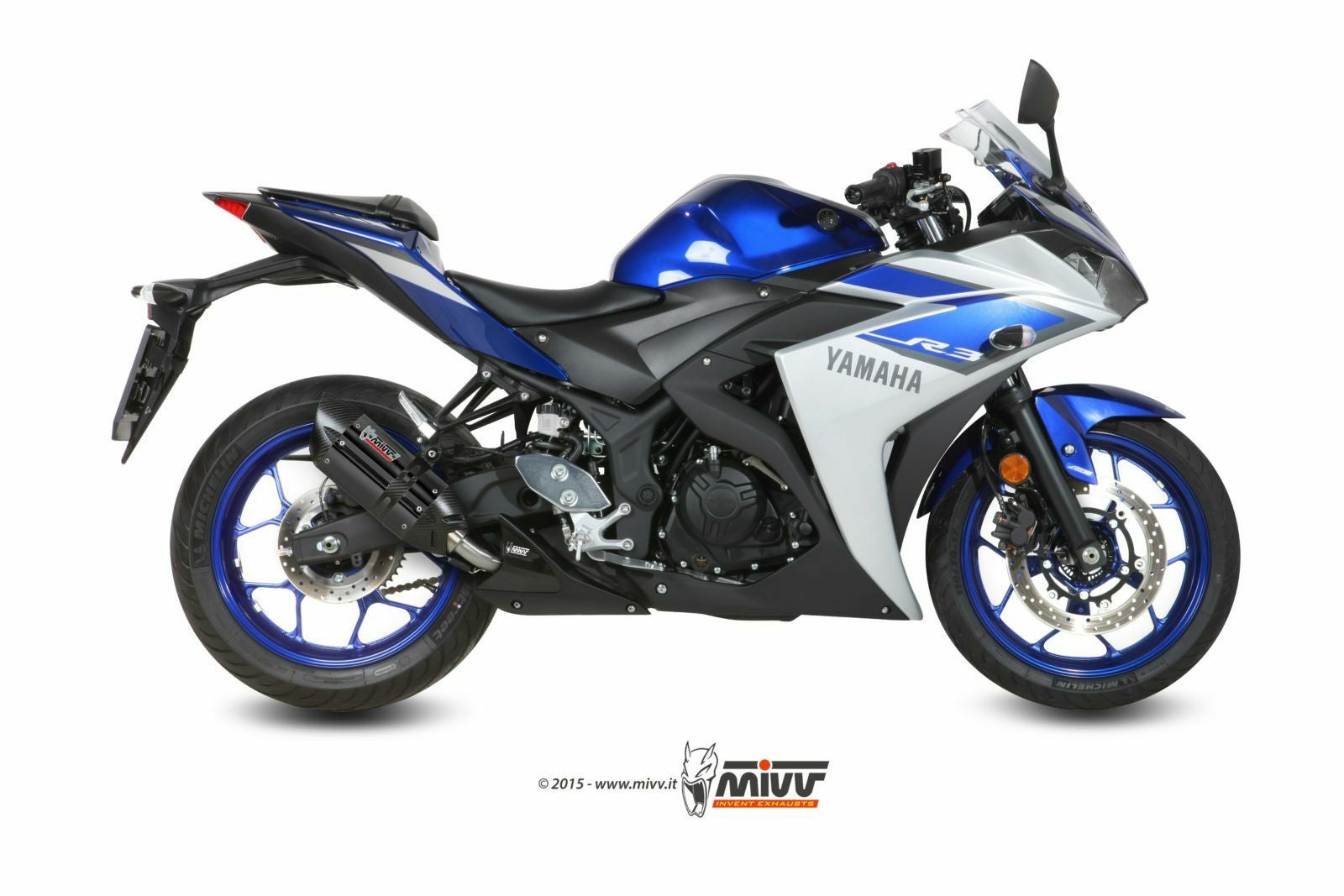 MIVV スリップオンマフラー SUONO ブラックステンレス YAMAHA YZF-R25