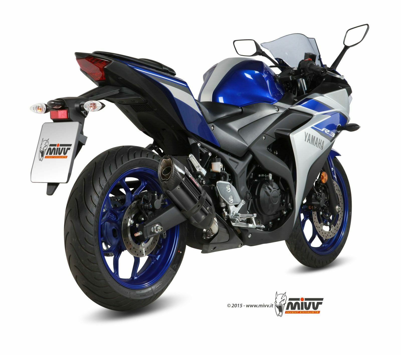 MIVV スリップオンマフラー SUONO ブラックステンレス YAMAHA YZF-R25