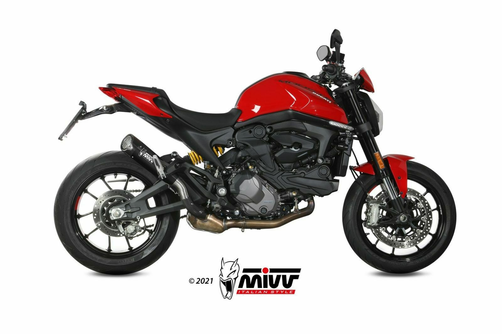 MIVV スリップオンマフラー X-M5 ブラックステンレス DUCATI