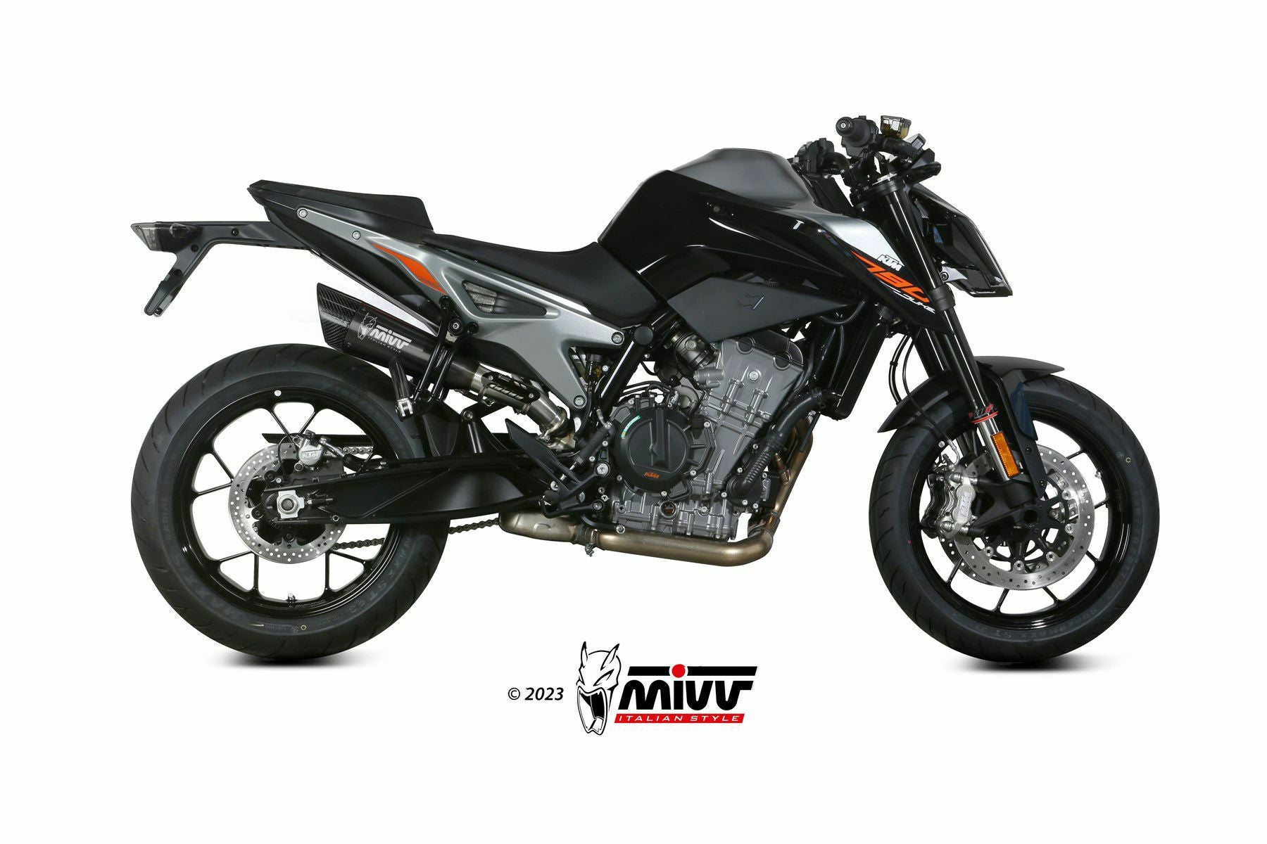 MIVV スリップオンマフラー X-M5 ブラックステンレス KTM 790 DUKE