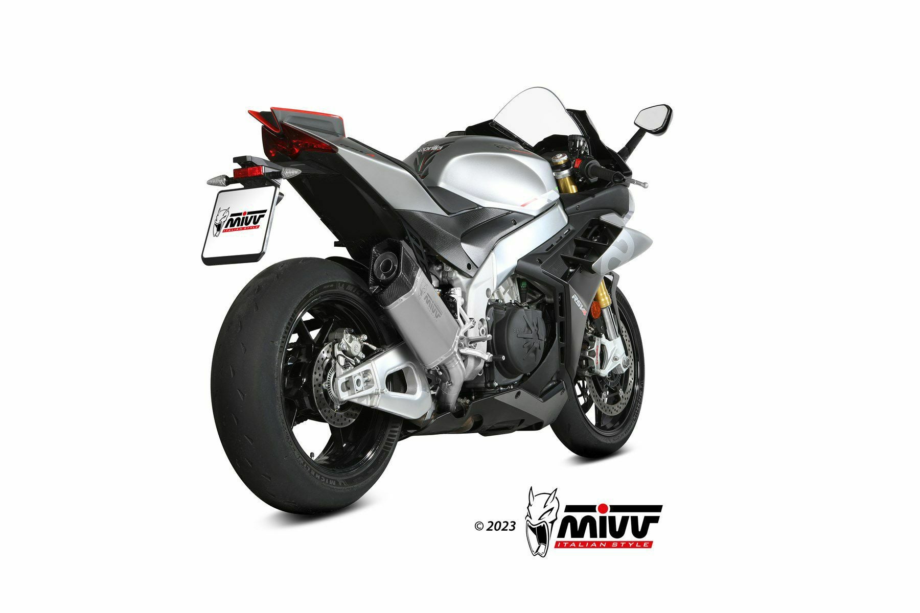 MIVV スリップオンマフラー(チタン製リンクパイプ) SR-1 チタン