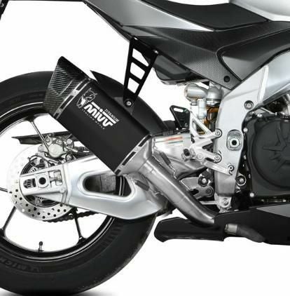 MIVV スリップオンマフラー(チタン製リンクパイプ) SR-1 ブラックチタン APRILIA RSV4 / トゥオーノV4 1100_1